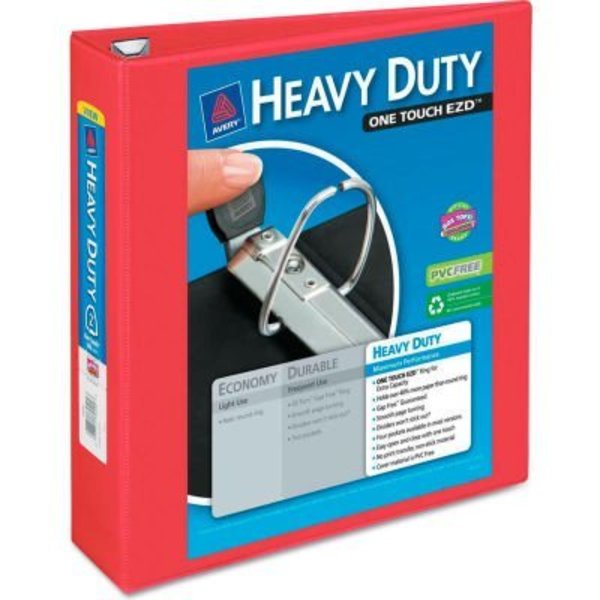Avery Dennison Avery® Heavy-Duty View Binder with One Touch EZD Rings, 2" Capacity, Red 79225